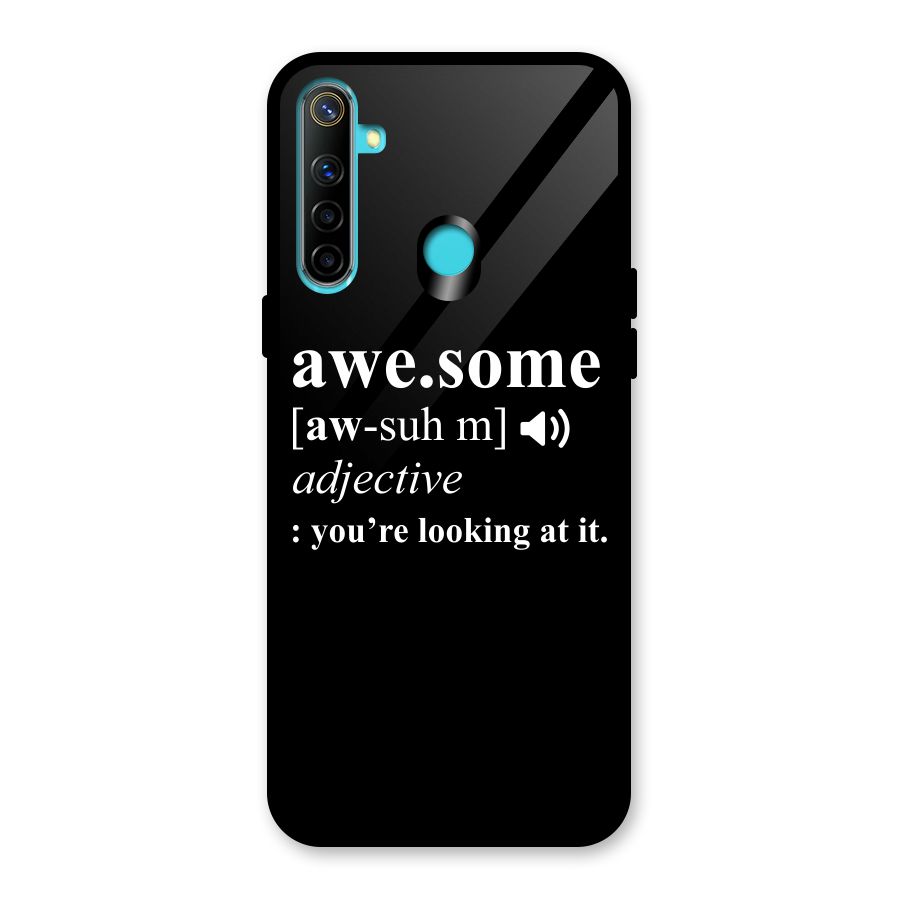 Awesome Looking at it Glass Back Case for Realme 5
