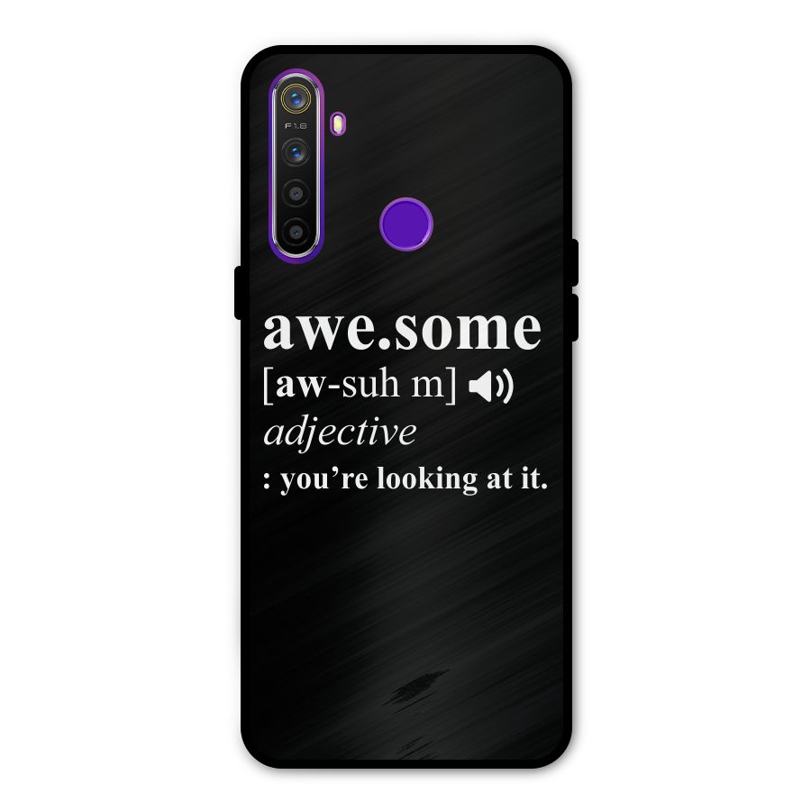 Awesome Looking at it Glass Back Case for Realme 5s