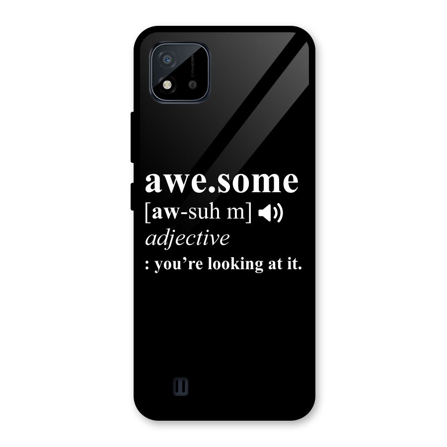 Awesome Looking at it Glass Back Case for Realme C11 2021