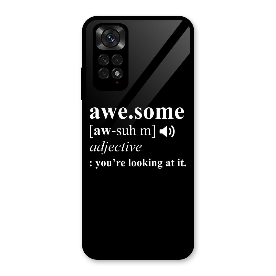 Awesome Looking at it Glass Back Case for Redmi Note 11S
