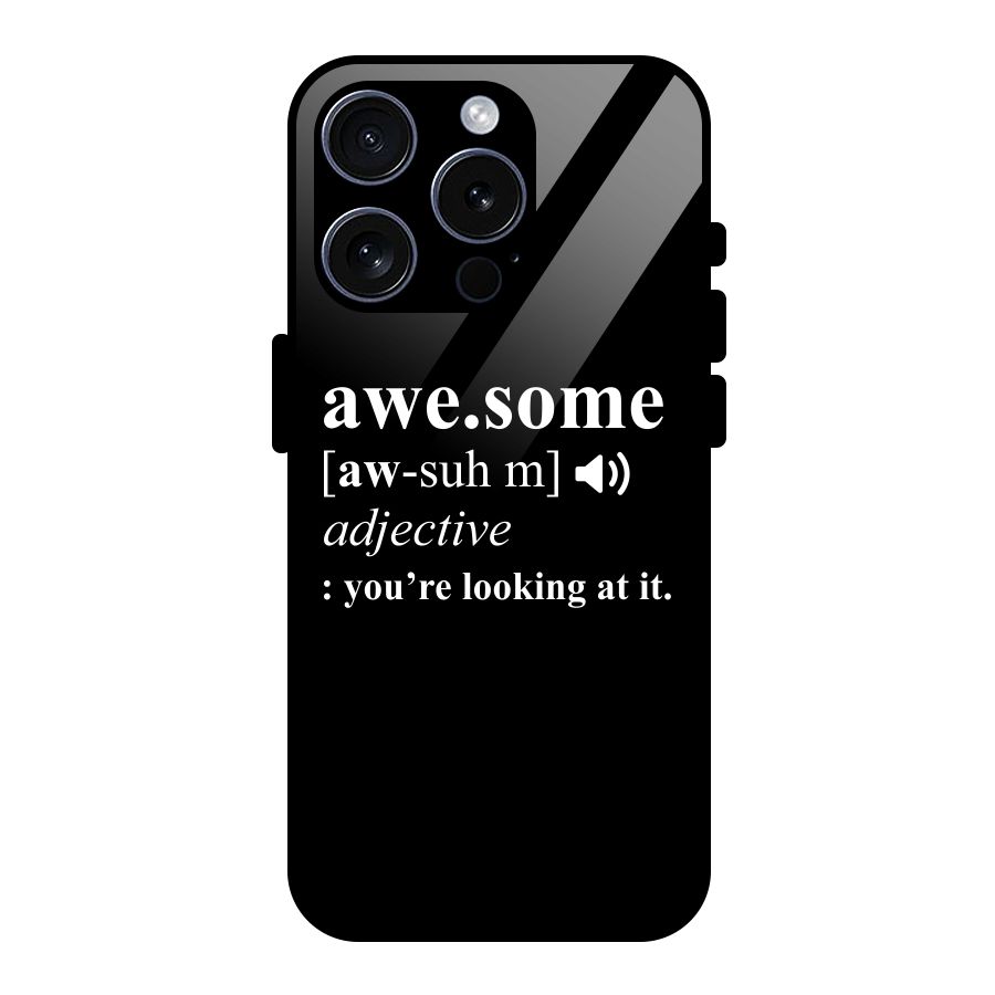 Awesome Looking at it Glass Back Case for iPhone 15 Pro