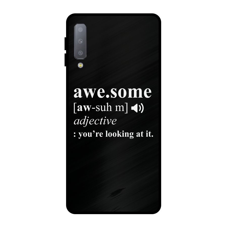 Awesome Looking at it Metal Back Case for Galaxy A7 (2018)