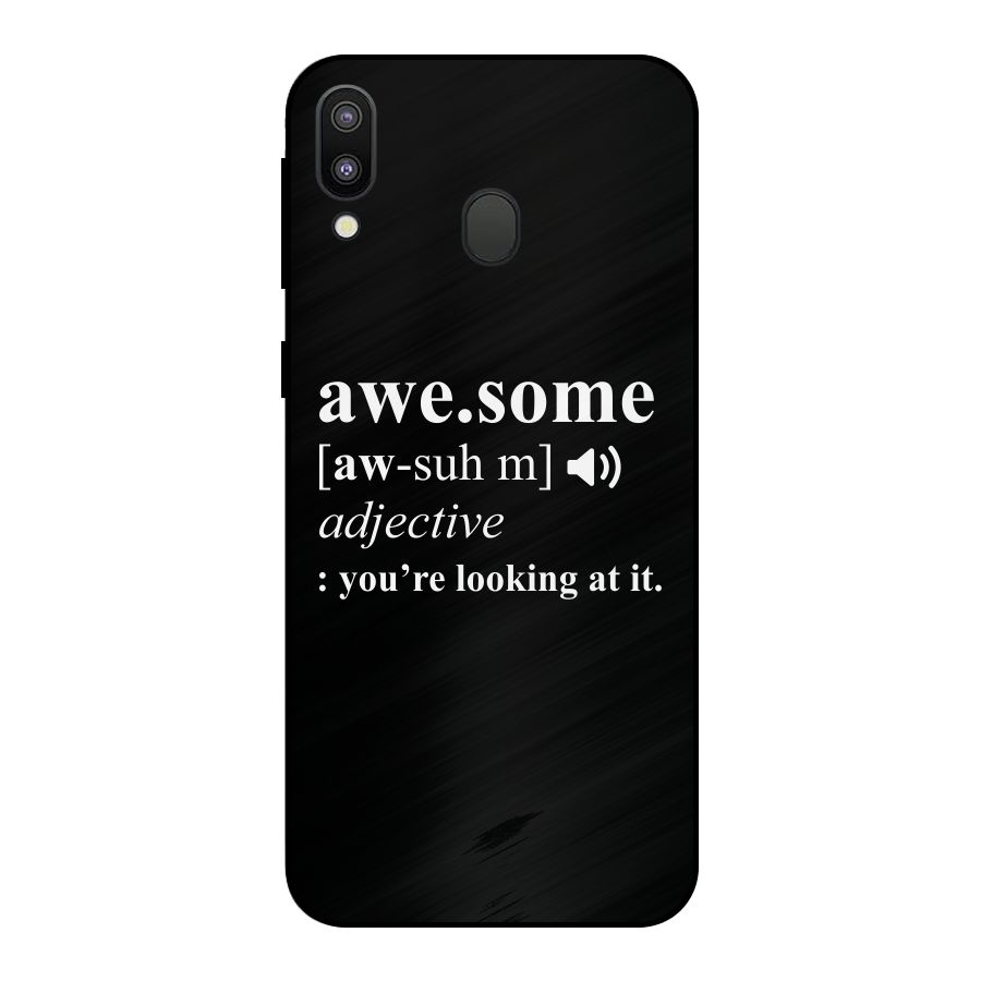 Awesome Looking at it Metal Back Case for Galaxy M20