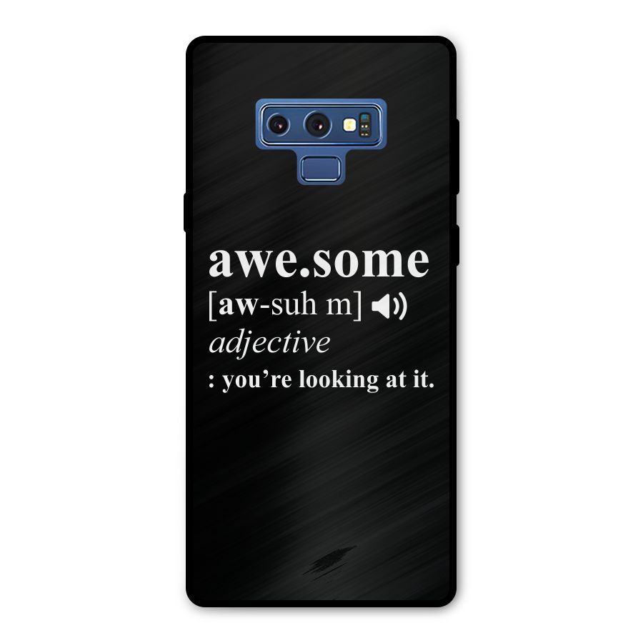 Awesome Looking at it Metal Back Case for Galaxy Note 9