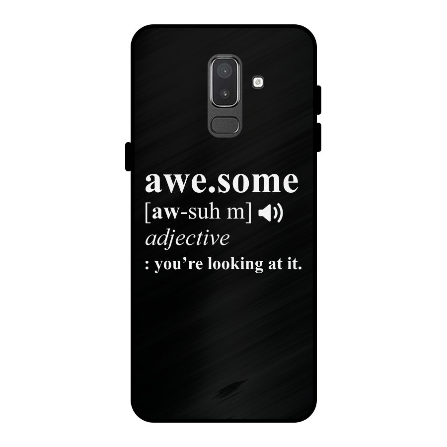 Awesome Looking at it Metal Back Case for Galaxy On8 (2018)