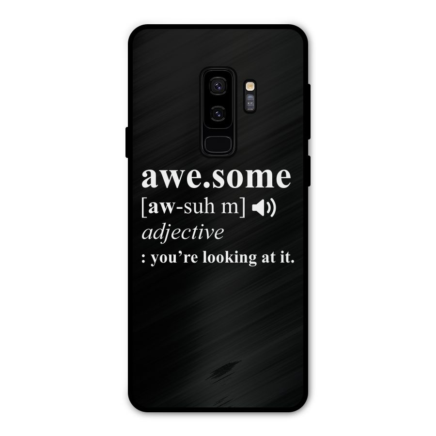 Awesome Looking at it Metal Back Case for Galaxy S9 Plus