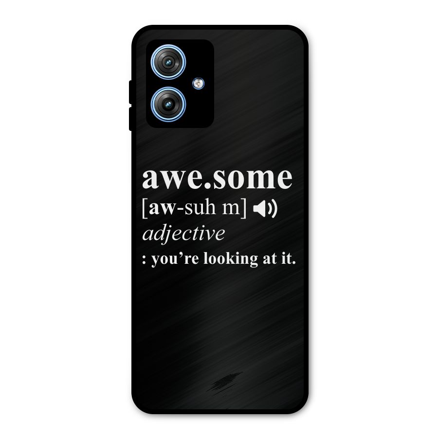 Awesome Looking at it Metal Back Case for Moto G54
