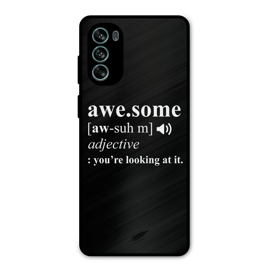 Awesome Looking at it Metal Back Case for Moto G62