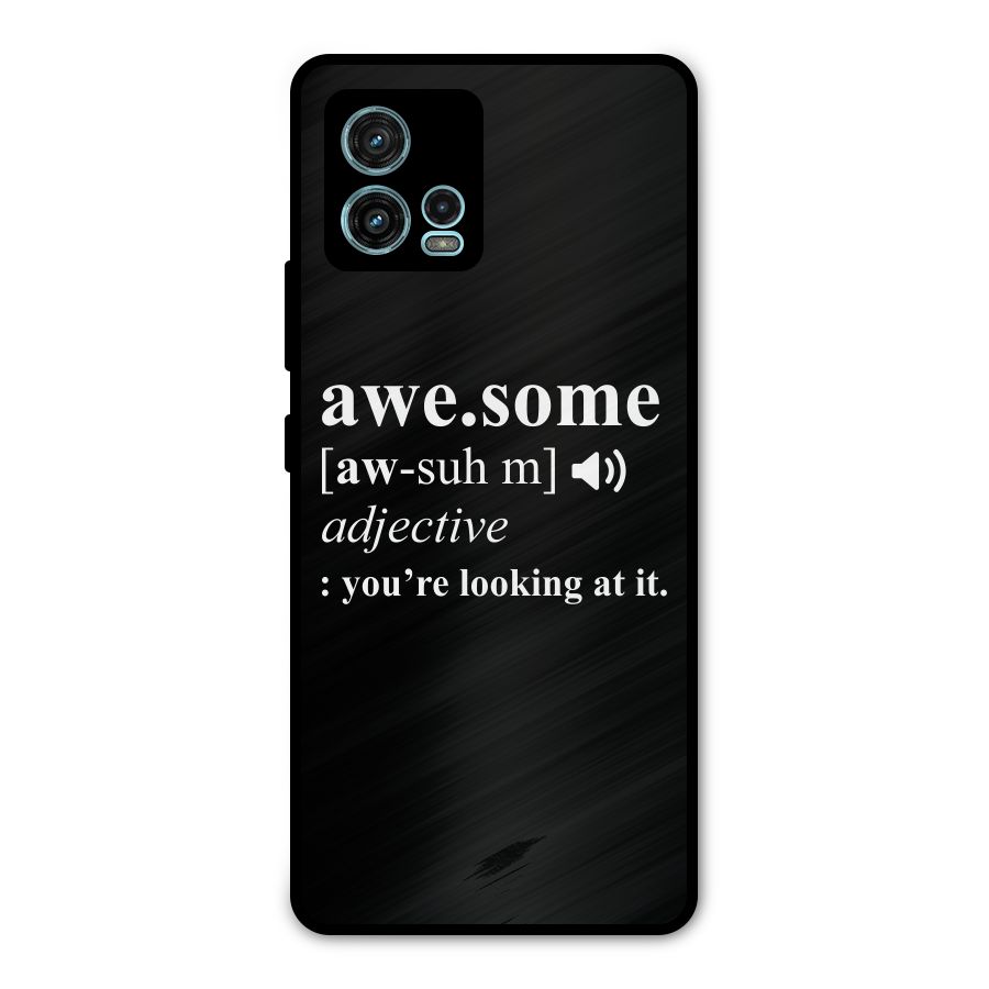 Awesome Looking at it Metal Back Case for Moto G72