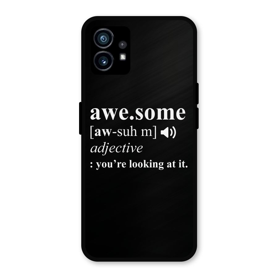Awesome Looking at it Metal Back Case for Nothing Phone 1