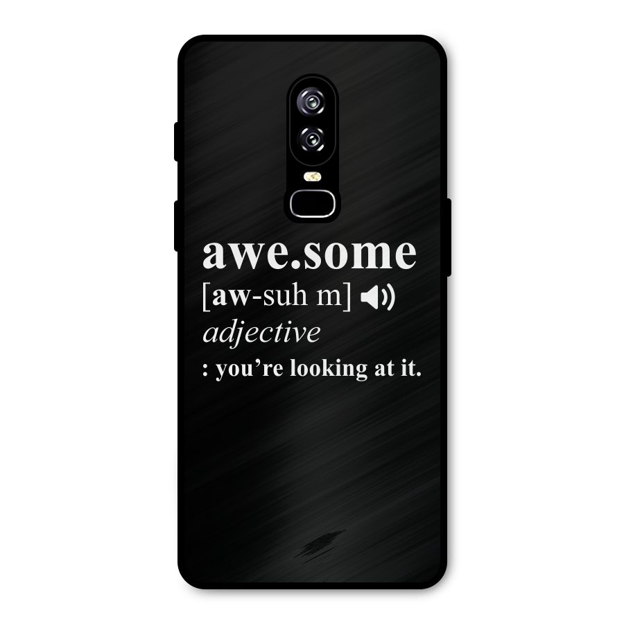 Awesome Looking at it Metal Back Case for OnePlus 6