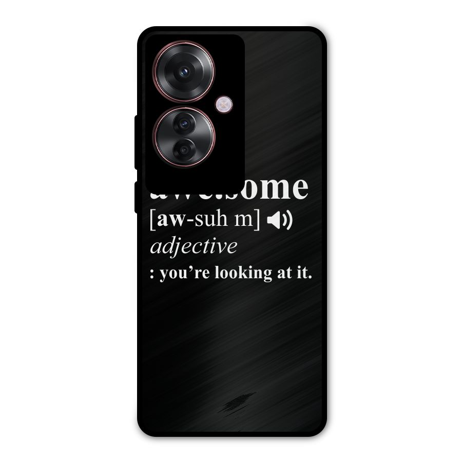 Awesome Looking at it Metal Back Case for Oppo F25 Pro
