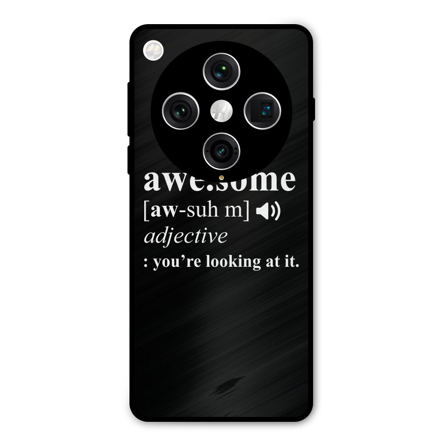 Awesome Looking at it Metal Back Case for Oppo Find X8 Pro