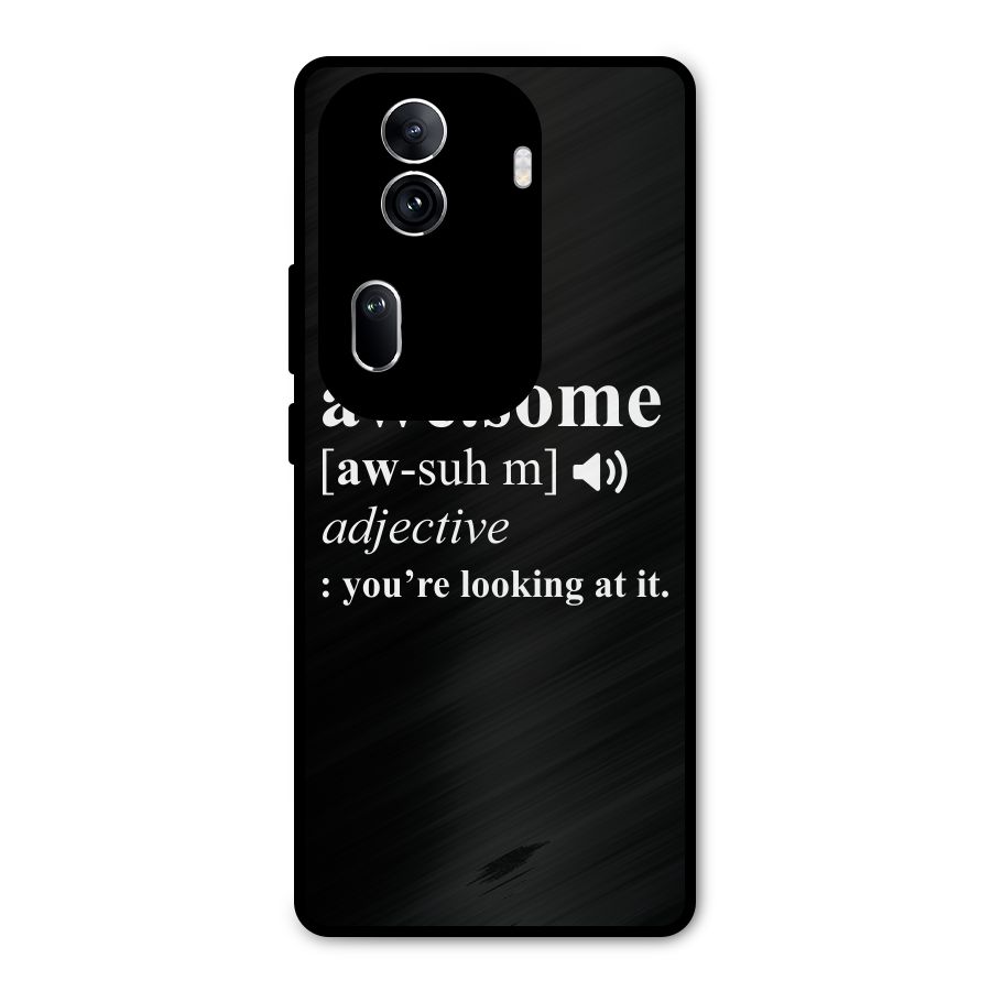 Awesome Looking at it Metal Back Case for Oppo Reno11 Pro 5G