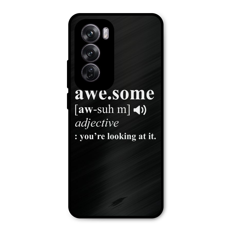 Awesome Looking at it Metal Back Case for Oppo Reno12 Pro