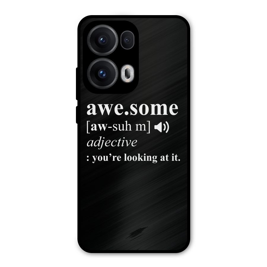 Awesome Looking at it Metal Back Case for Oppo Reno13 Pro