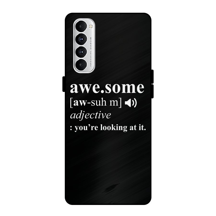 Awesome Looking at it Metal Back Case for Oppo Reno4 Pro