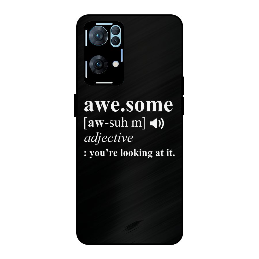 Awesome Looking at it Metal Back Case for Oppo Reno7 Pro 5G