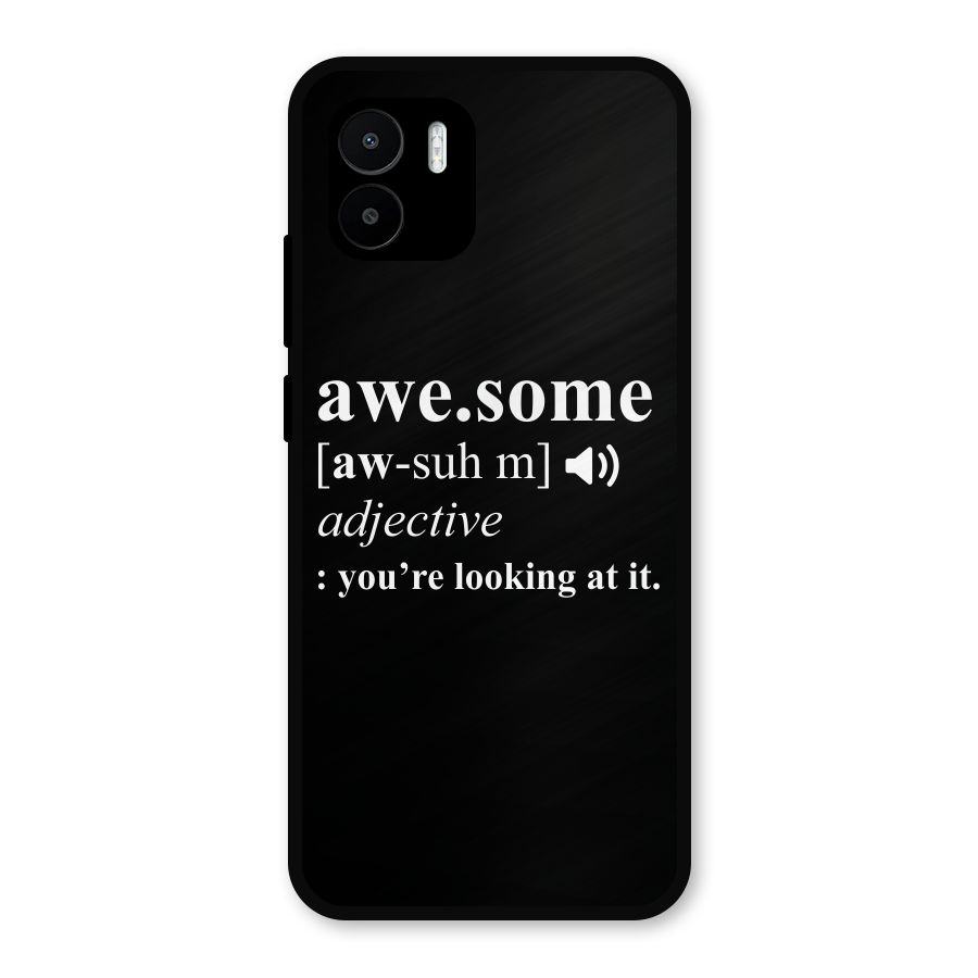 Awesome Looking at it Metal Back Case for Redmi A2