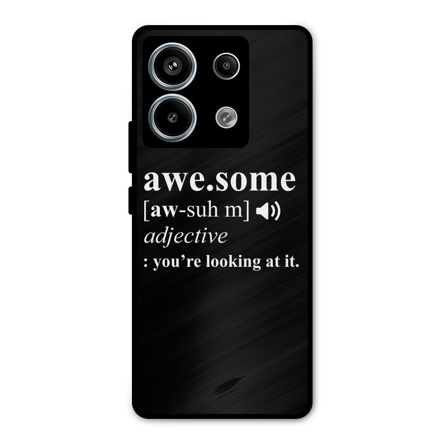 Awesome Looking at it Metal Back Case for Redmi Note 13 Pro 5G