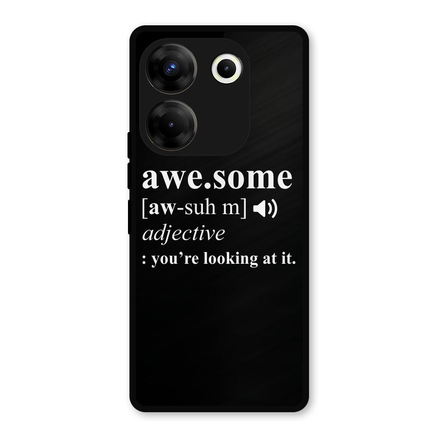 Awesome Looking at it Metal Back Case for Tecno Camon 20