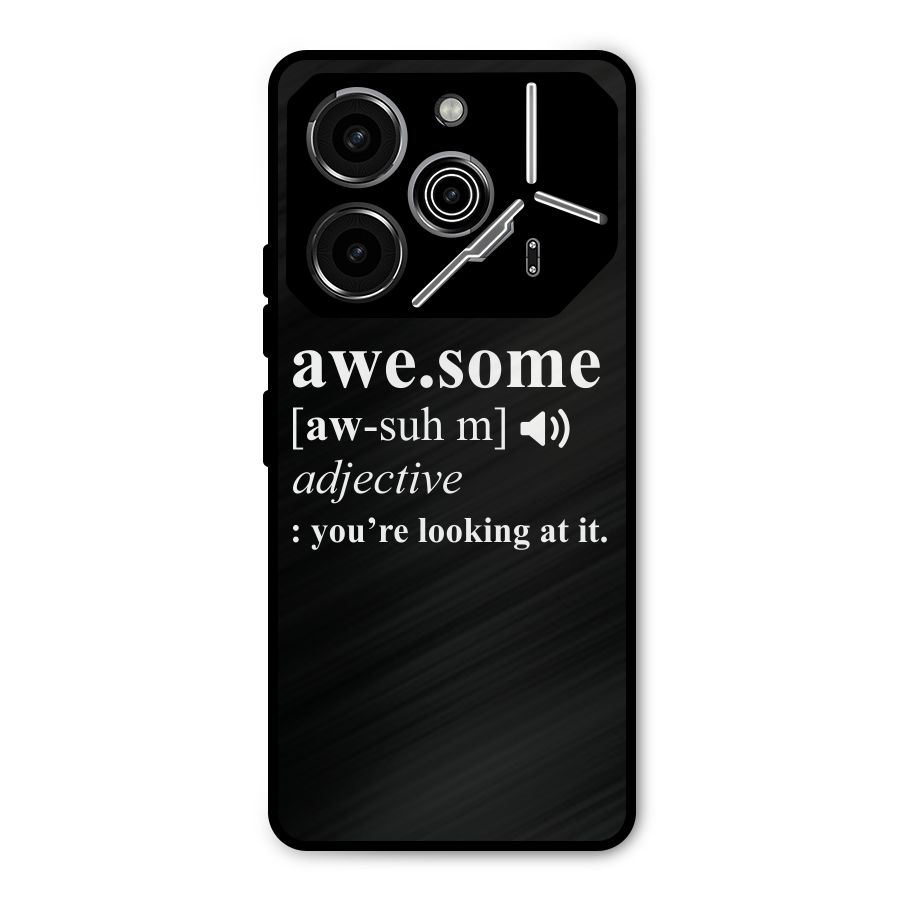 Awesome Looking at it Metal Back Case for Tecno Pova 6 Pro