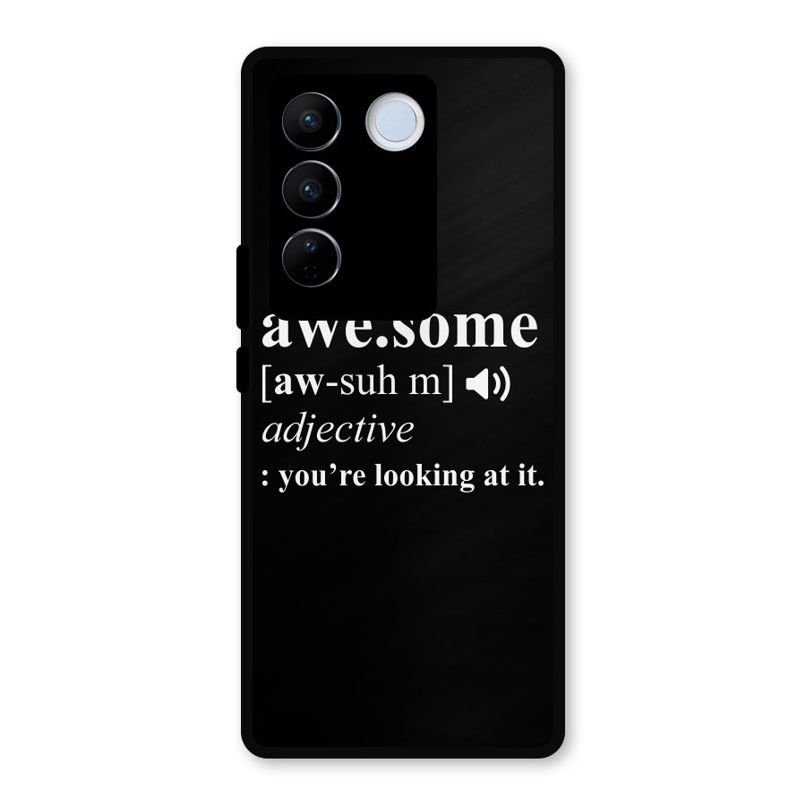Awesome Looking at it Metal Back Case for Vivo V27