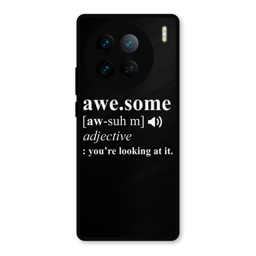 Awesome Looking at it Metal Back Case for Vivo X90 Pro