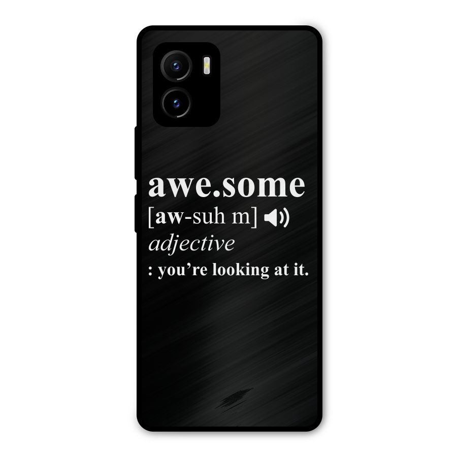 Awesome Looking at it Metal Back Case for Vivo Y15s