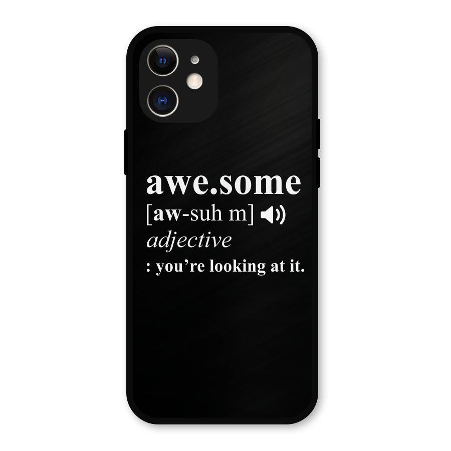 Awesome Looking at it Metal Back Case for iPhone 12