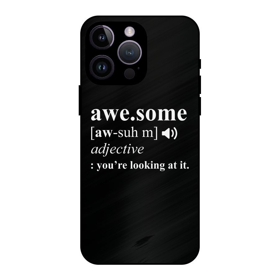 Awesome Looking at it Metal Back Case for iPhone 14 Pro Max