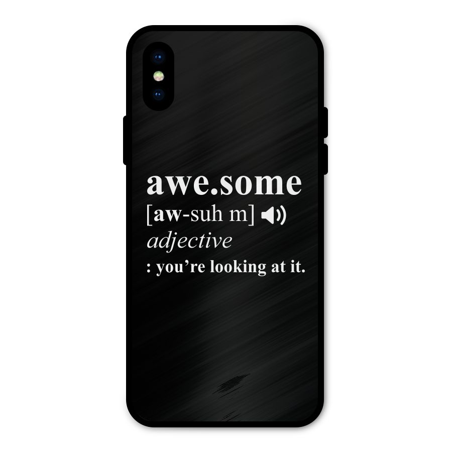 Awesome Looking at it Metal Back Case for iPhone XS