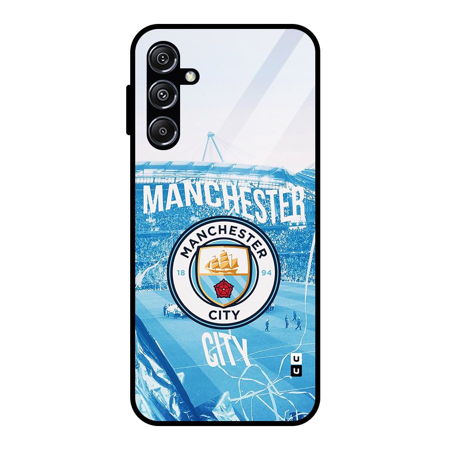 Awesome Manchester Glass Back Case for Galaxy M34 5G