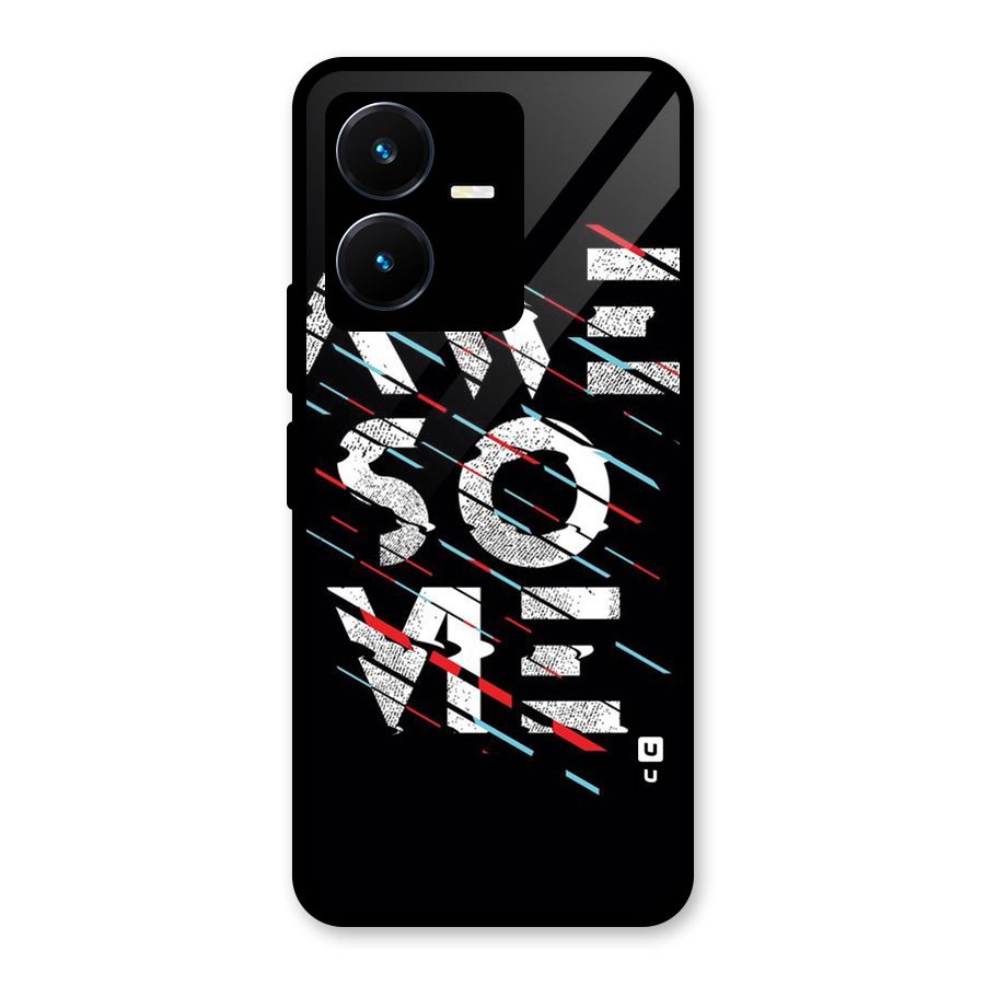 Awesome Me Glass Back Case for Vivo Y22s