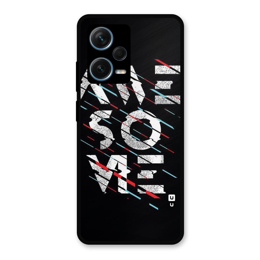Awesome Me Metal Back Case for Redmi Note 12 Pro Plus 5G