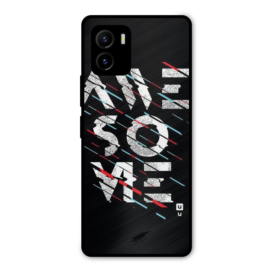 Awesome Me Metal Back Case for Vivo Y15s