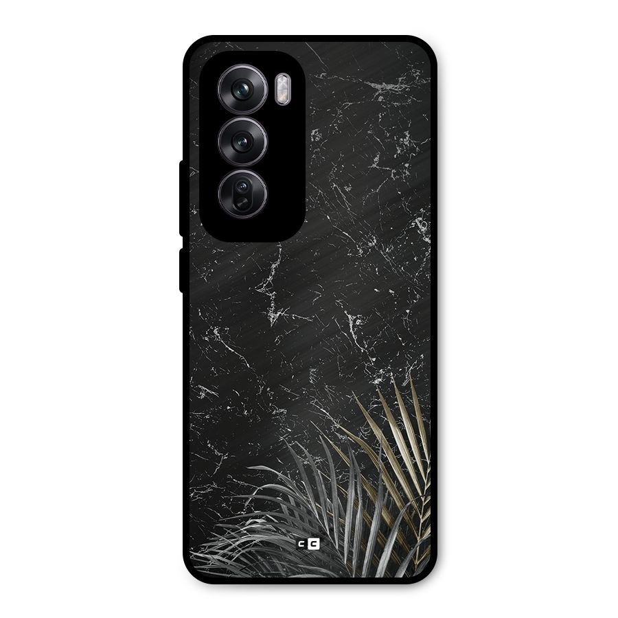Awesome Royal Marble Metal Back Case for Oppo Reno12 Pro
