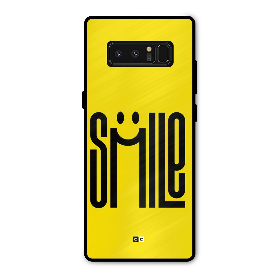 Awesome Smile Metal Back Case for Galaxy Note 8