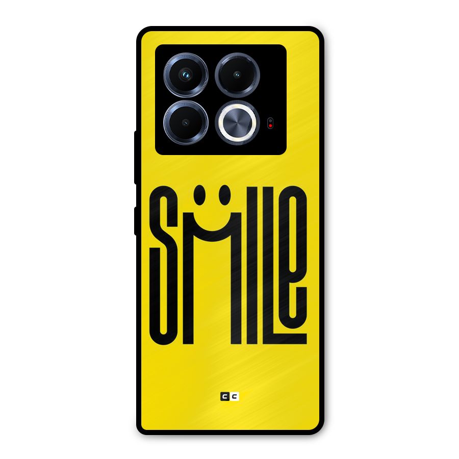 Awesome Smile Metal Back Case for Infinix Note 40 5G