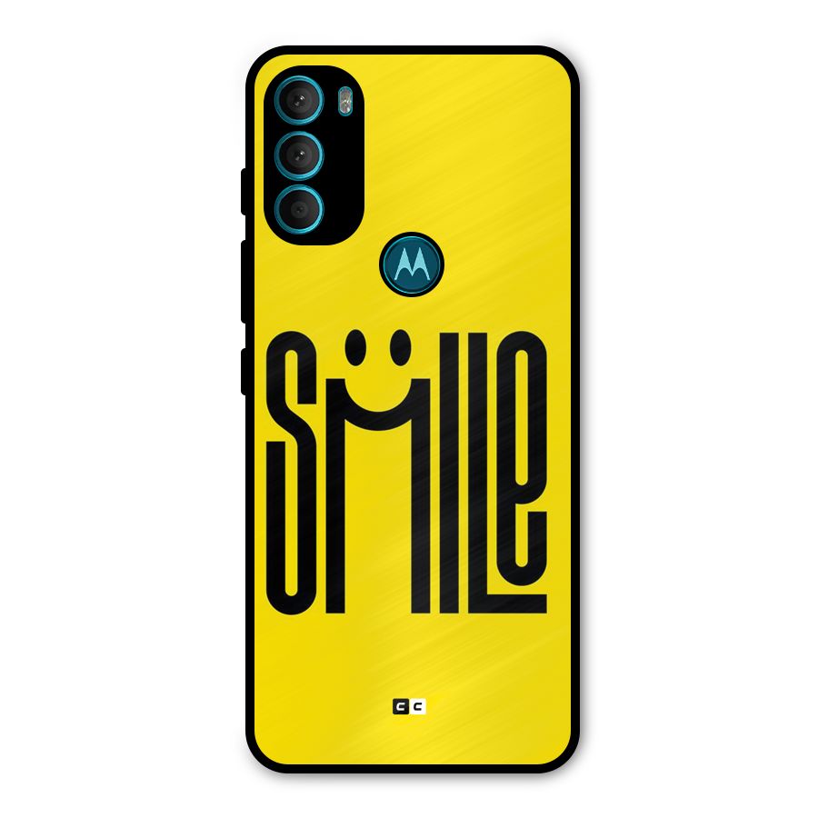 Awesome Smile Metal Back Case for Moto G71 5G