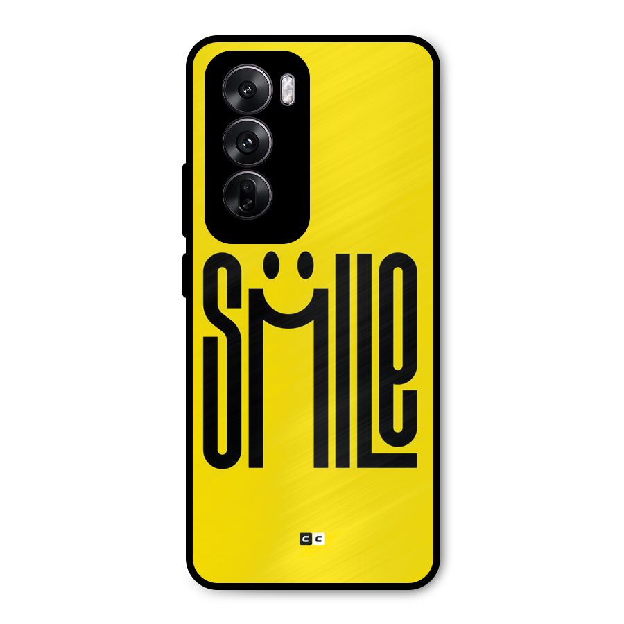 Awesome Smile Metal Back Case for Oppo Reno12