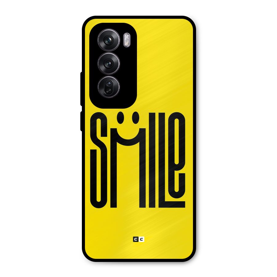 Awesome Smile Metal Back Case for Oppo Reno12 Pro