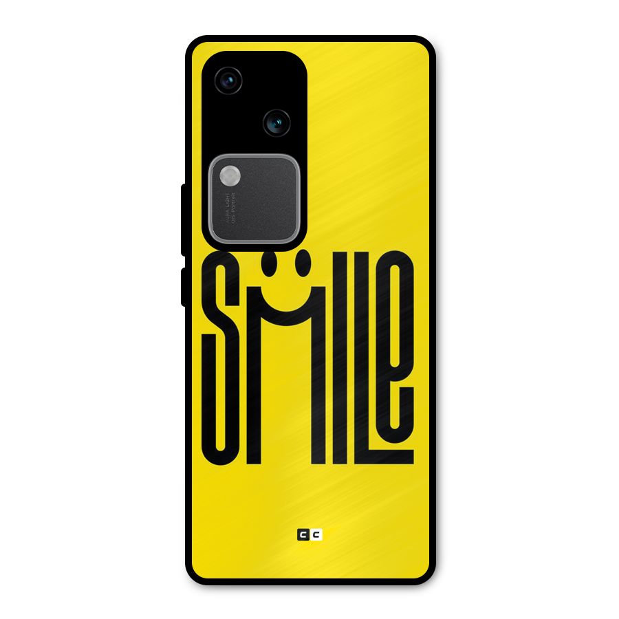 Awesome Smile Metal Back Case for Vivo V30 Pro
