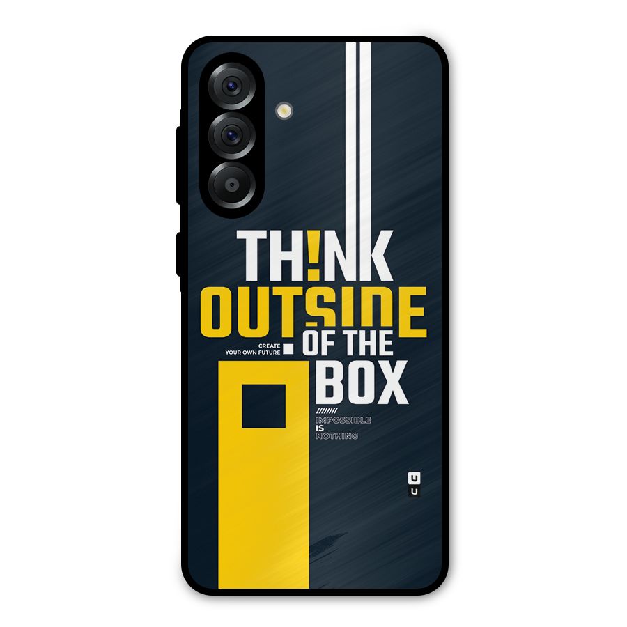Awesome Think Out Side Metal Back Case for Galaxy A36