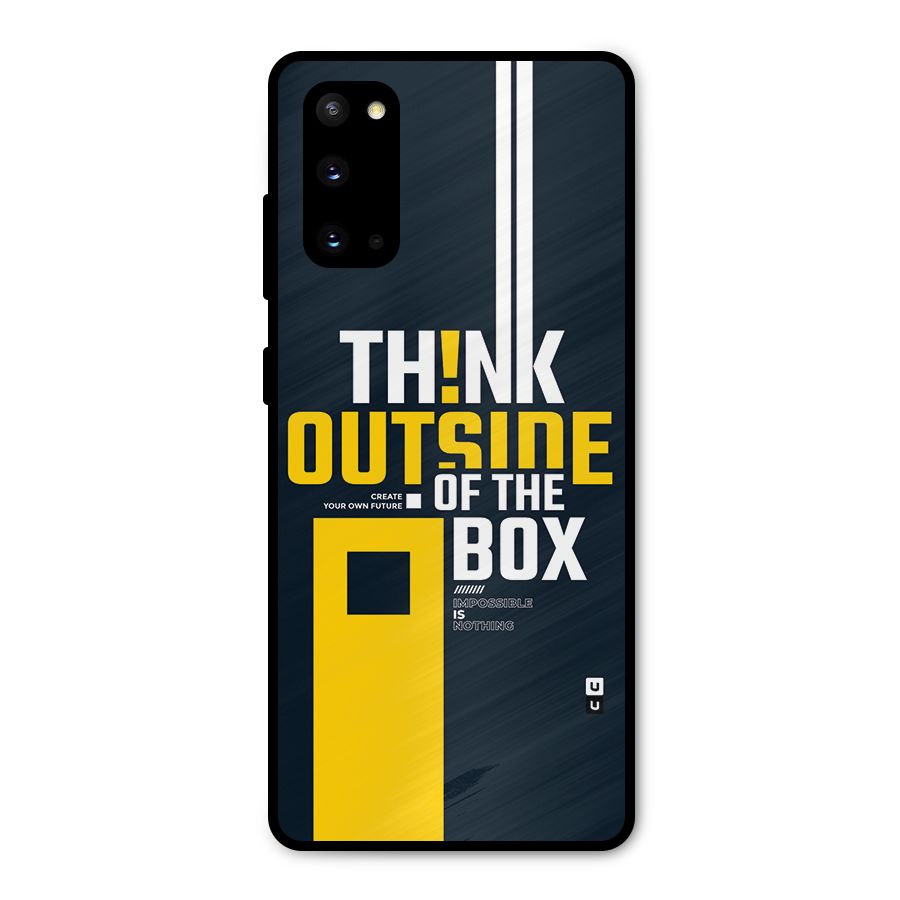 Awesome Think Out Side Metal Back Case for Galaxy S20