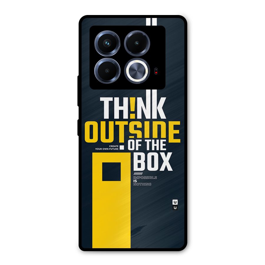 Awesome Think Out Side Metal Back Case for Infinix Note 40 5G
