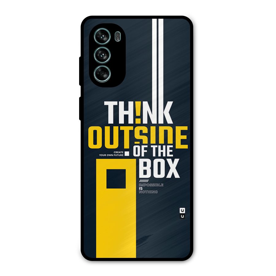 Awesome Think Out Side Metal Back Case for Moto G62