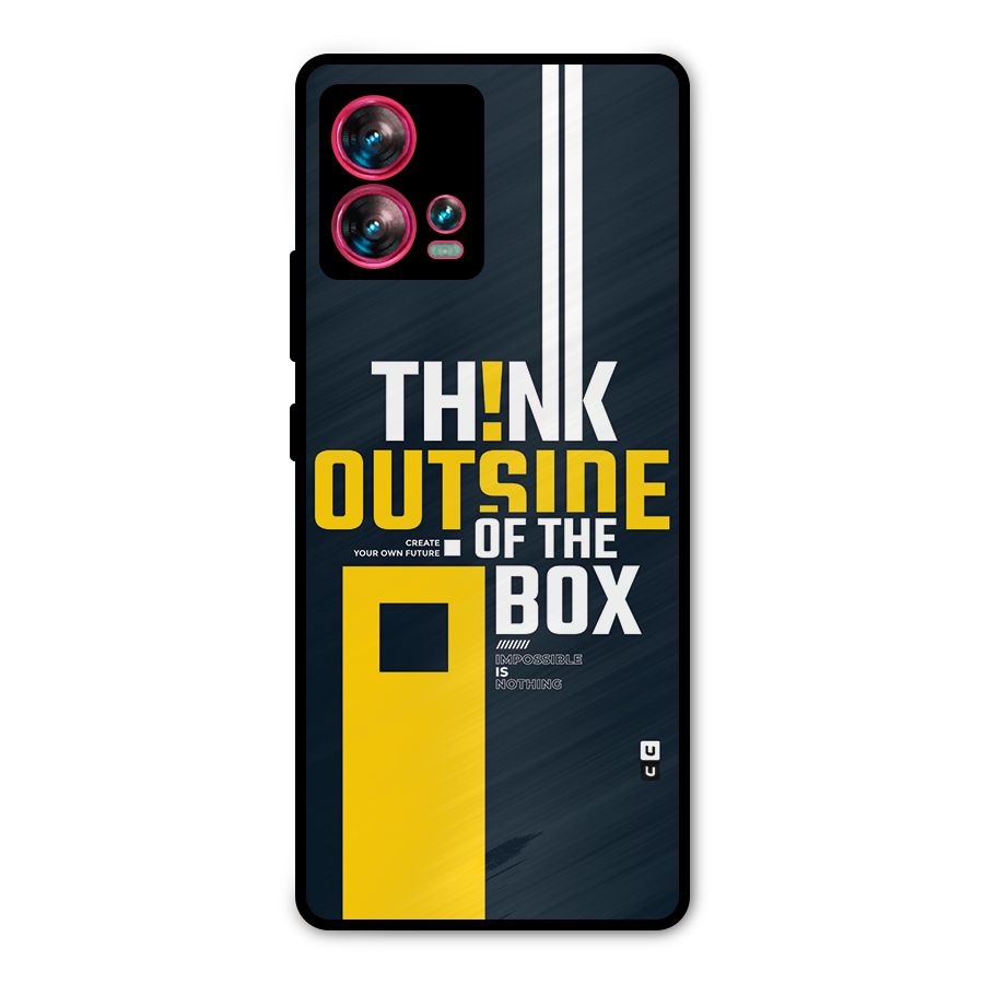 Awesome Think Out Side Metal Back Case for Motorola Edge 30 Fusion