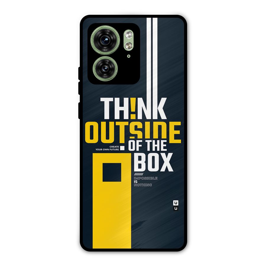 Awesome Think Out Side Metal Back Case for Motorola Edge 40 5G