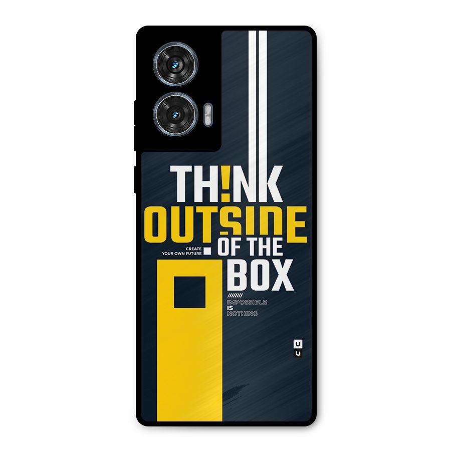 Awesome Think Out Side Metal Back Case for Motorola Edge 50 Fusion